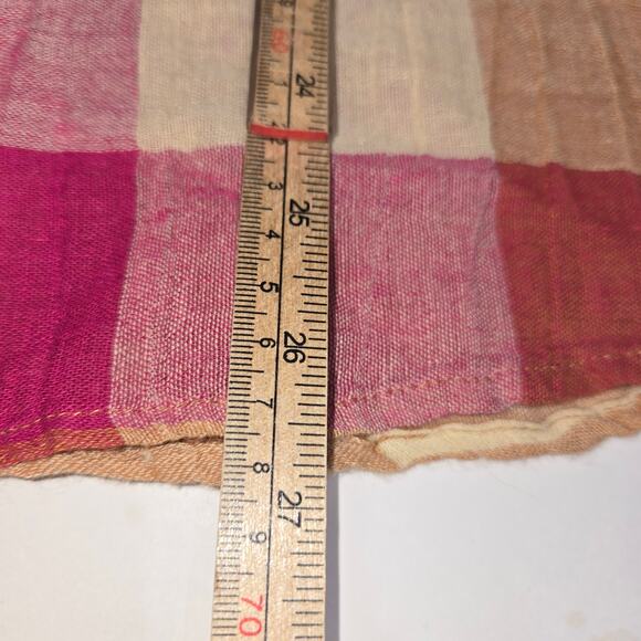 Isabella Sinclair Womens Large Top patchwork Plaid Colorful Boho Chic Casual - Picture 7 of 10